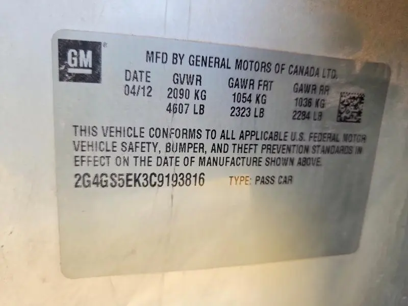 2012 BUICK REGAL PREMIUM  