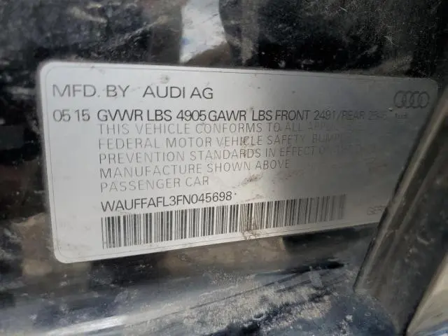 2015 AUDI A4 PREMIUM PLUS  