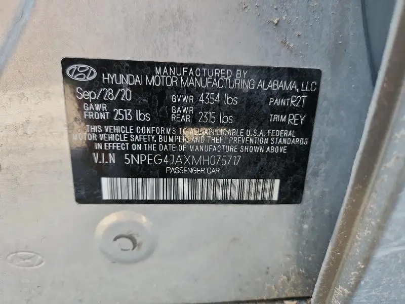 2021 HYUNDAI SONATA SE  