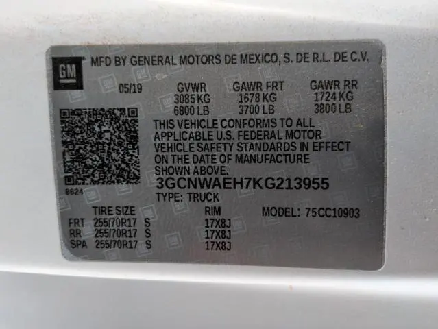 2019 CHEVROLET SILVERADO C1500  