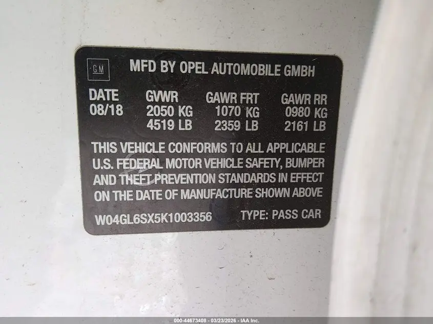 2019 BUICK REGAL SPORTBACK FWD PREFERRED