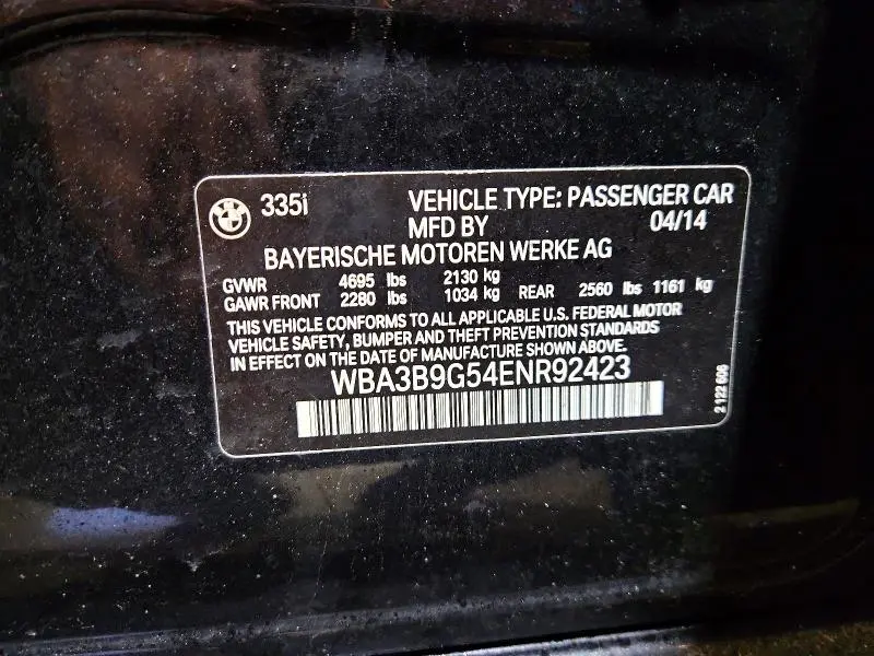 2014 BMW 335 XI  