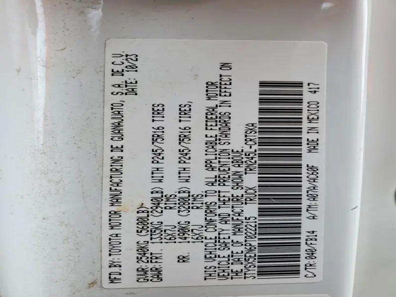 2023 TOYOTA TACOMA ACCESS CAB  