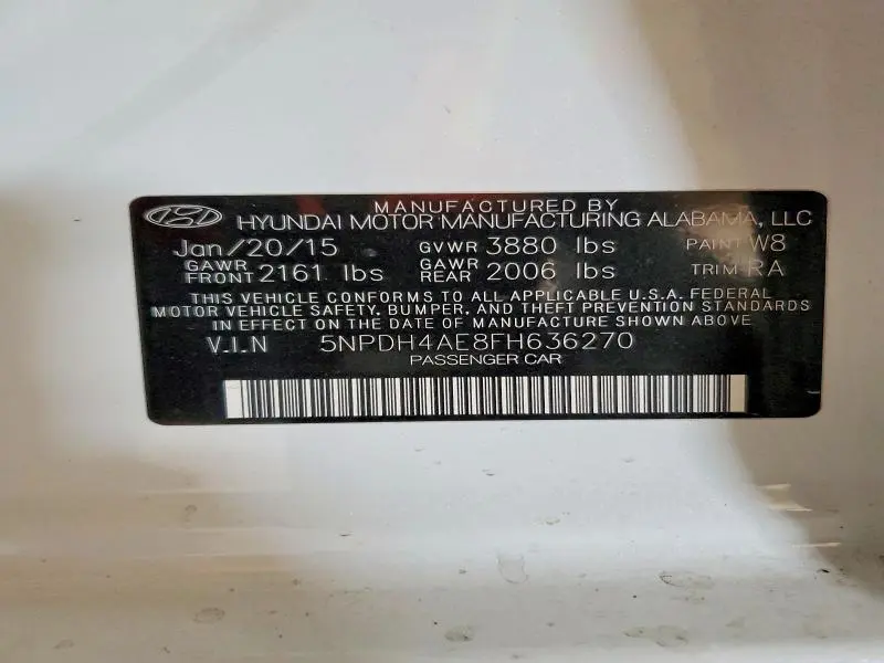 2015 HYUNDAI ELANTRA SE  