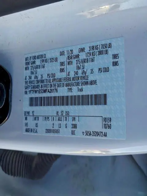 2021 FORD F150 SUPERCREW  