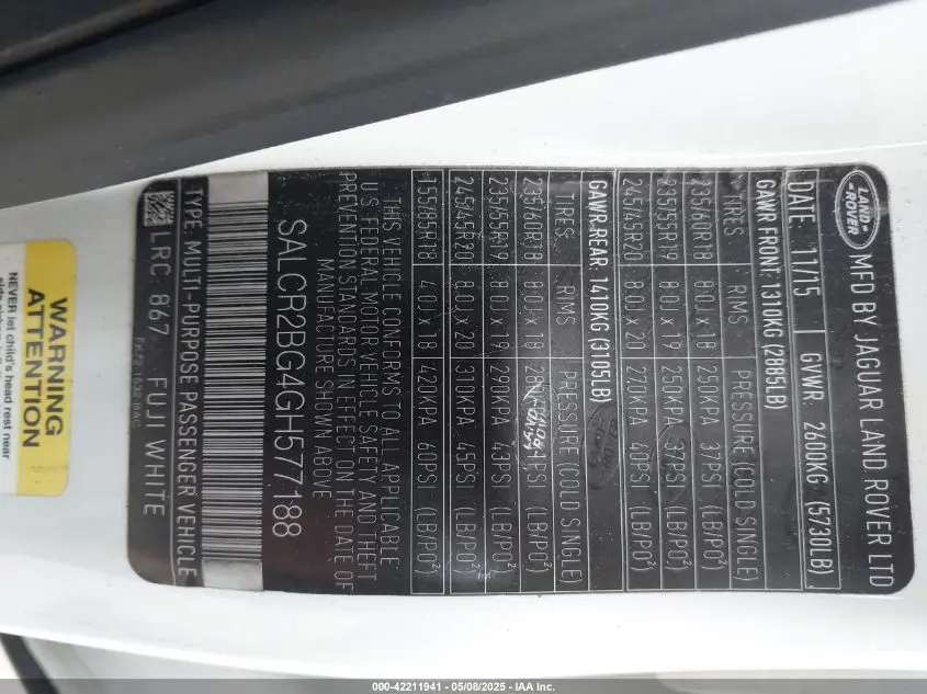 2016 LAND ROVER DISCOVERY SPORT HSE