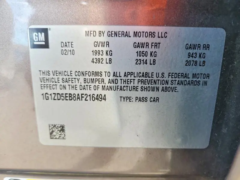 2010 CHEVROLET MALIBU 2LT  