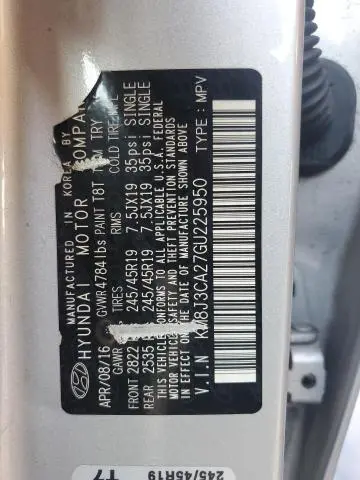 2016 HYUNDAI TUCSON LIMITED  