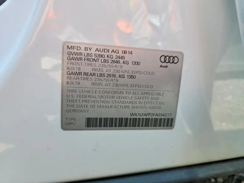2015 AUDI Q5 PREMIUM PLUS  