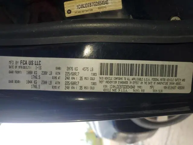 2016 JEEP COMPASS LATITUDE  