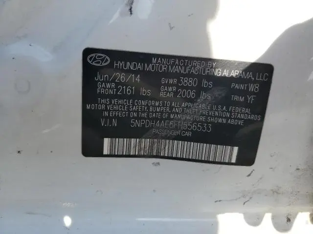 2015 HYUNDAI ELANTRA SE  