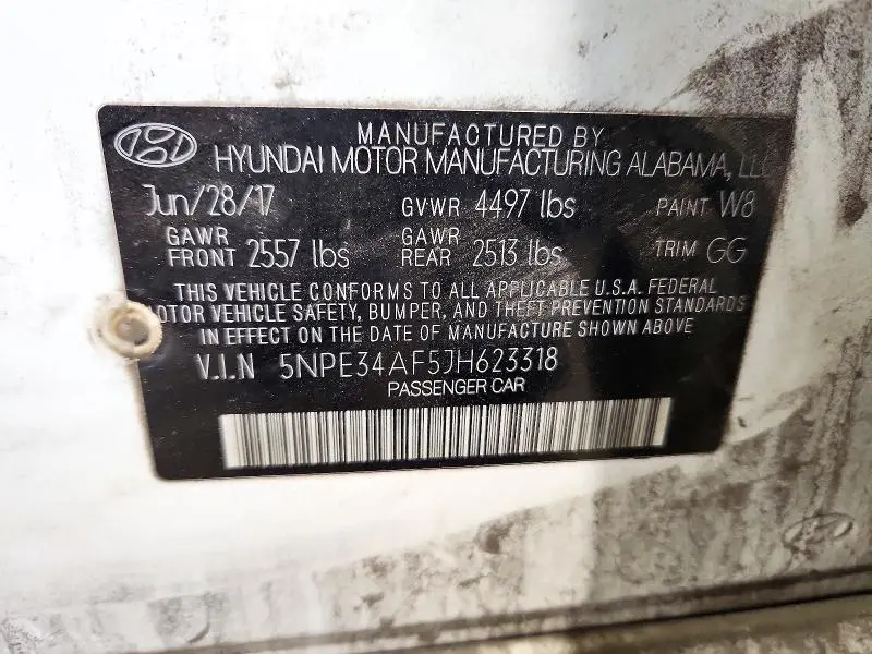2018 HYUNDAI SONATA SEL  