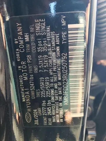 2024 HYUNDAI TUCSON LIMITED  