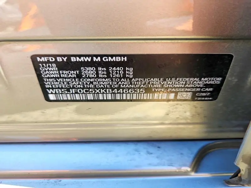 2019 BMW M5   
