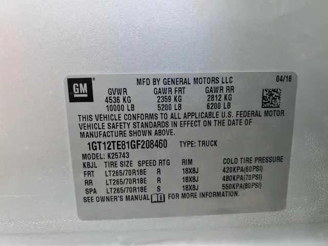 2016 GMC SIERRA K2500 SLT  