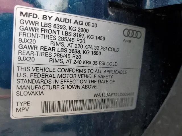 2020 AUDI Q7 PREMIUM PLUS  