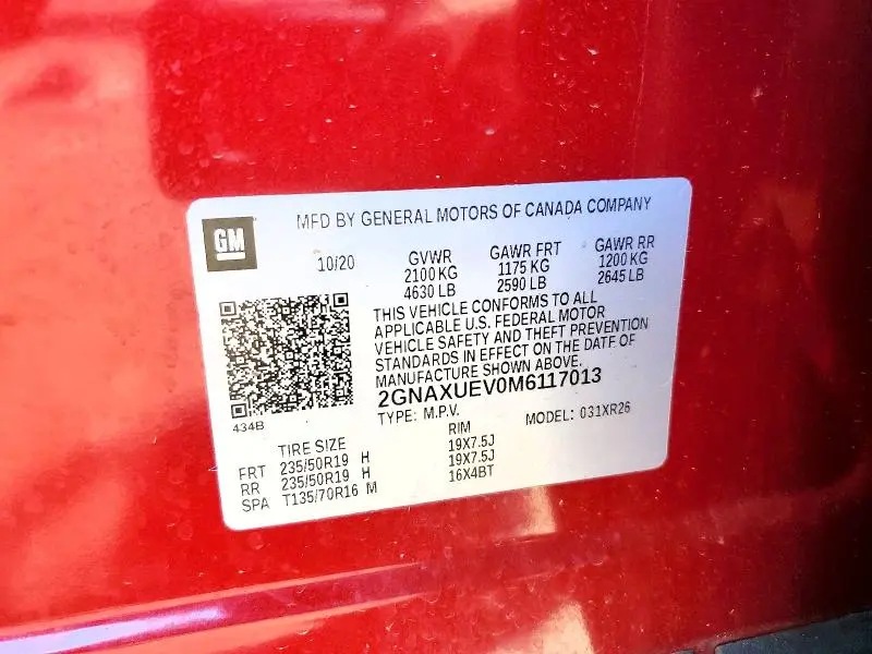 2021 CHEVROLET EQUINOX LT  