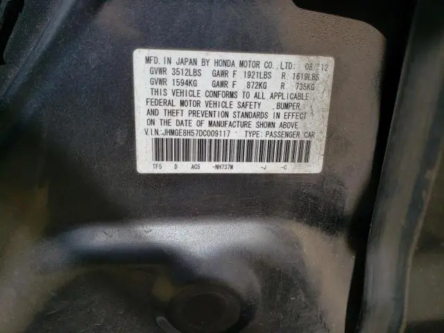 2013 HONDA FIT SPORT  