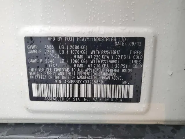 2013 SUBARU OUTBACK 2.5I PREMIUM  