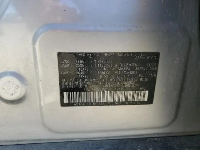 2017 SUBARU OUTBACK 2.5I LIMITED  