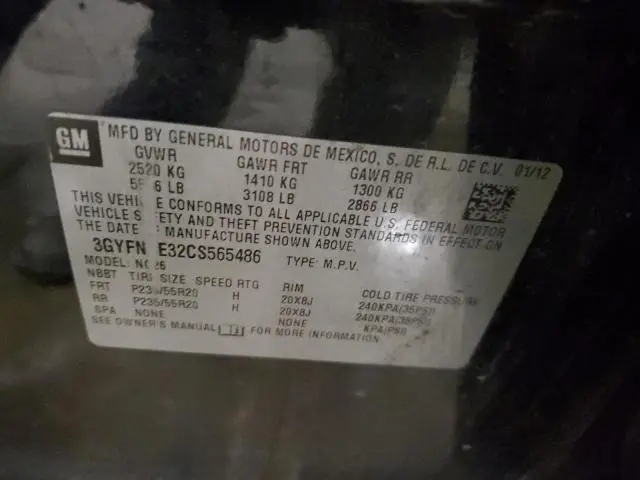 2012 CADILLAC SRX PREMIUM COLLECTION  