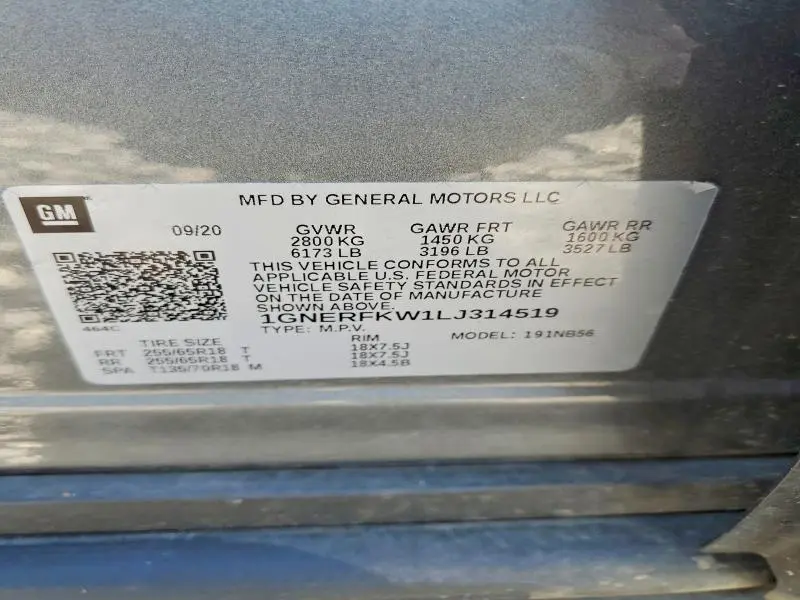 2020 CHEVROLET TRAVERSE LS  