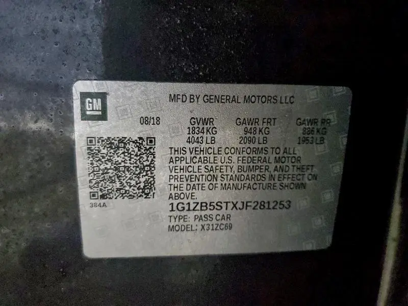 2018 CHEVROLET MALIBU LS  