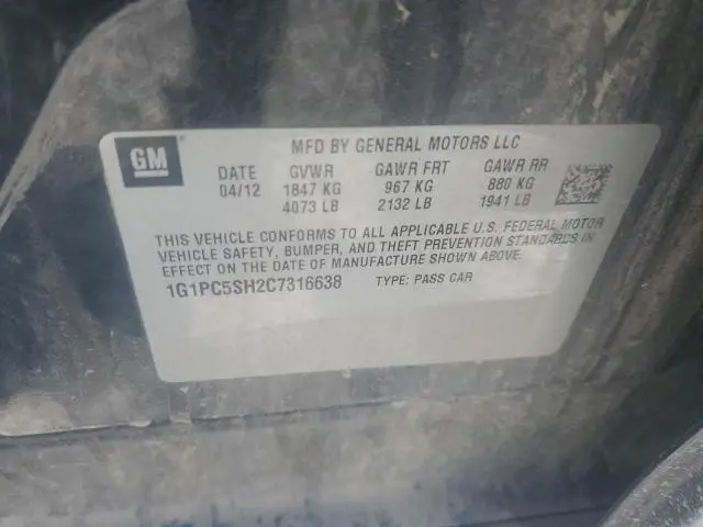 2012 CHEVROLET CRUZE LS  