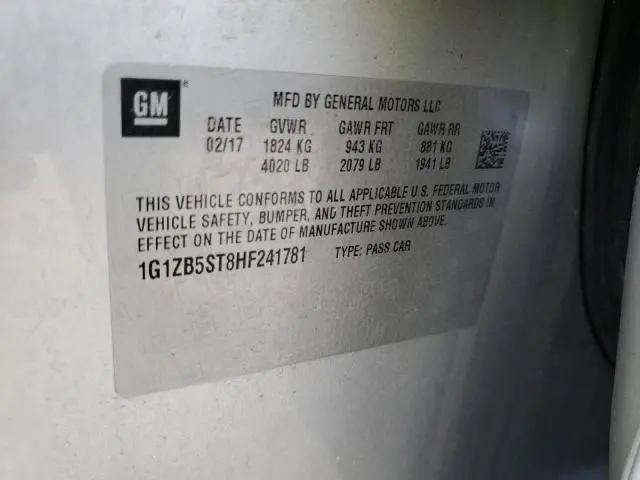 2017 CHEVROLET MALIBU LS  