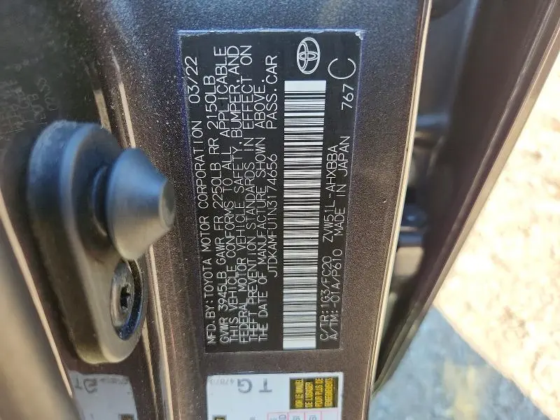2022 TOYOTA PRIUS L ECO  