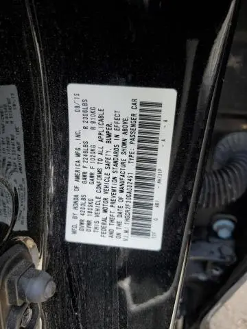 2016 HONDA ACCORD LX  