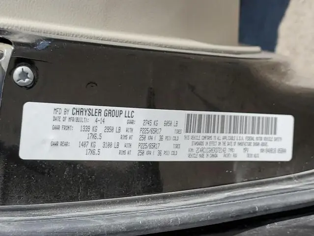 2014 CHRYSLER TOWN & COUNTRY TOURING L  