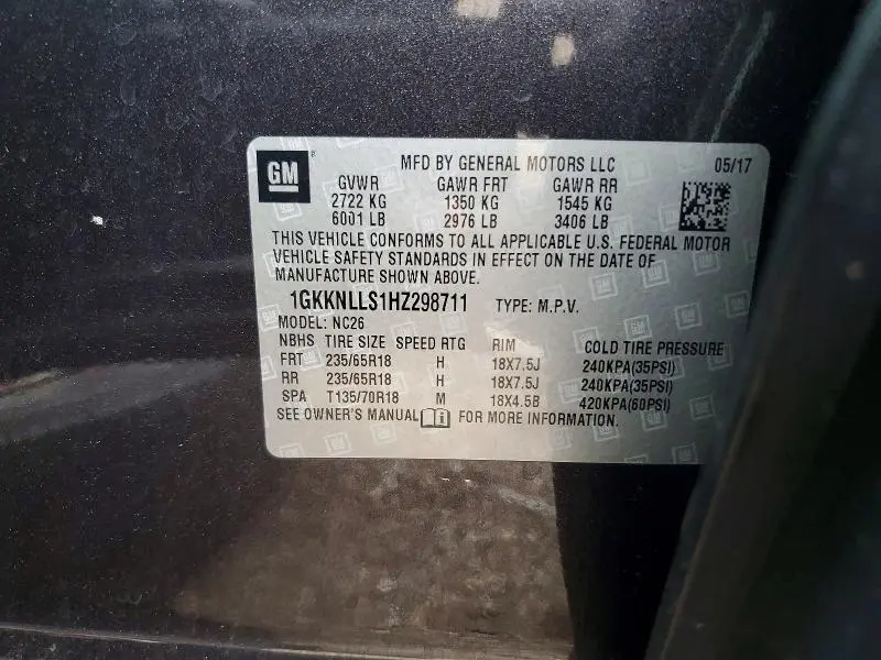 2017 GMC ACADIA SLE  