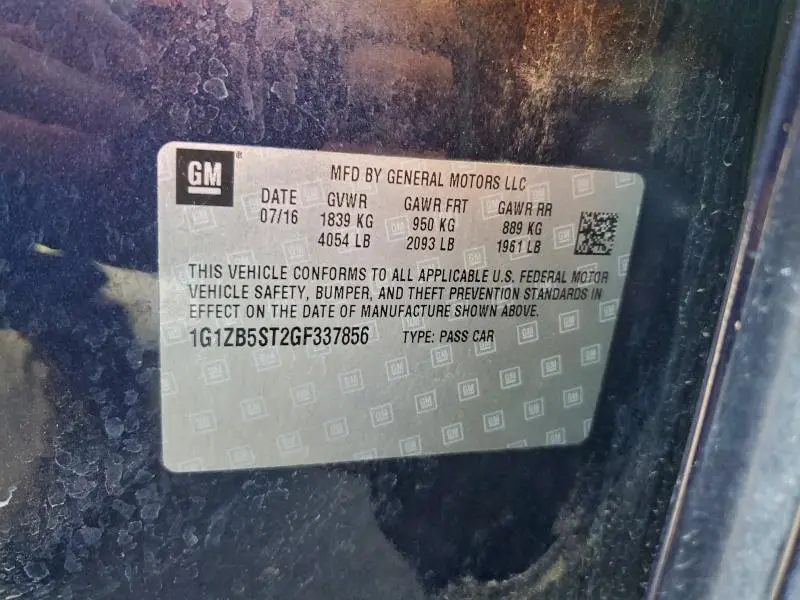 2016 CHEVROLET MALIBU LS  