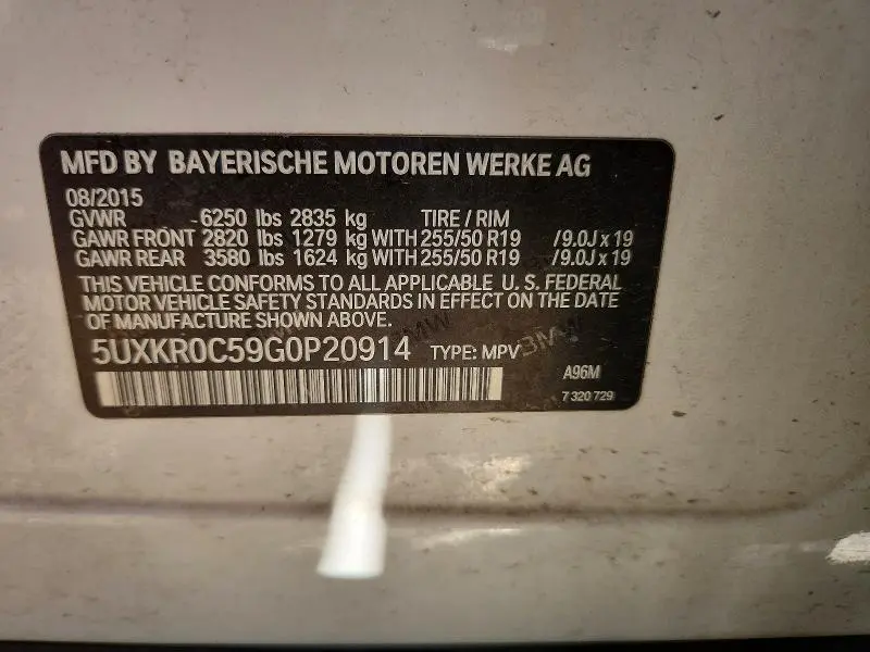 2016 BMW X5 XDRIVE35I  
