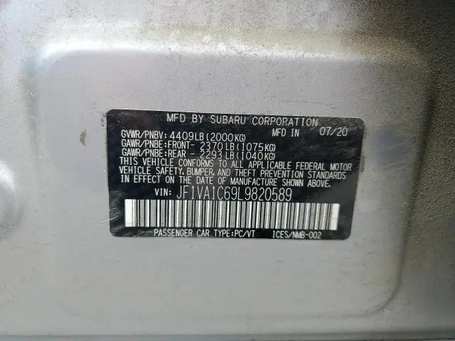 2020 SUBARU WRX PREMIUM  