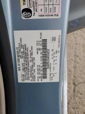 2010 FORD FUSION HYBRID  