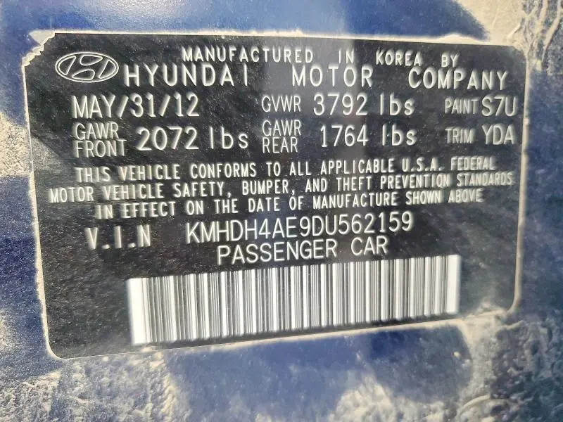 2013 HYUNDAI ELANTRA GLS  