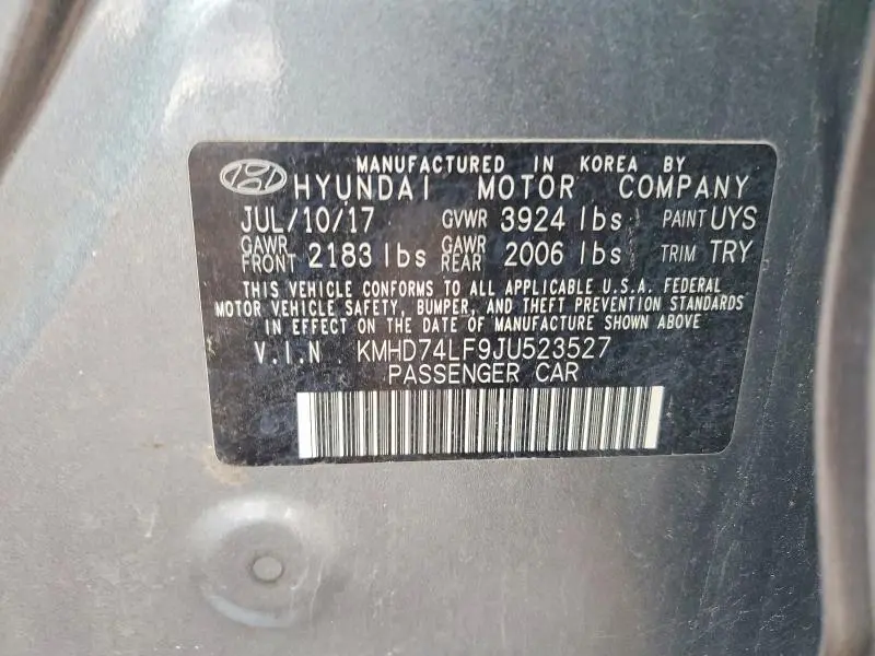 2018 HYUNDAI ELANTRA SE  