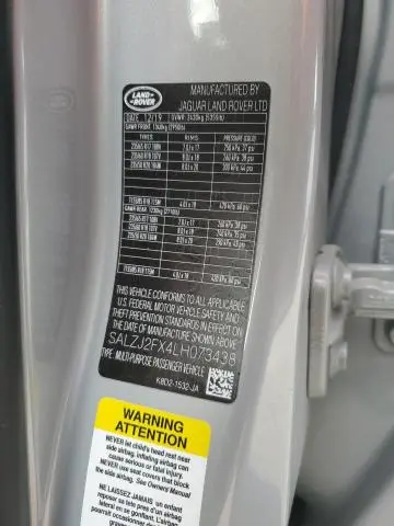 2020 LAND ROVER RANGE ROVER EVOQUE S  