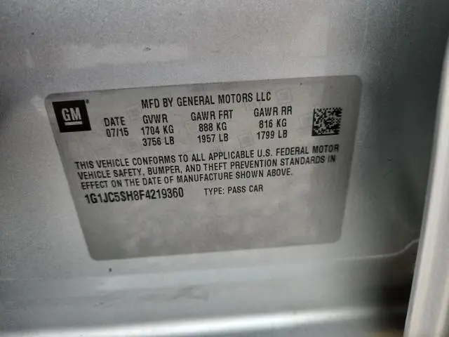 2015 CHEVROLET SONIC LT  