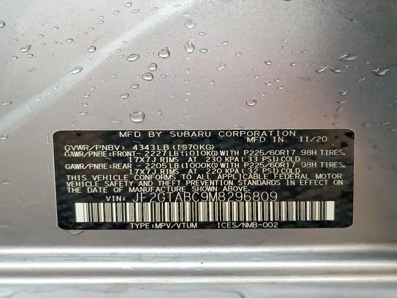 2021 SUBARU CROSSTREK   