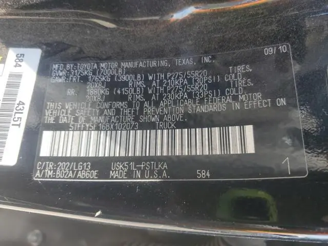 2011 TOYOTA TUNDRA CREWMAX LIMITED  