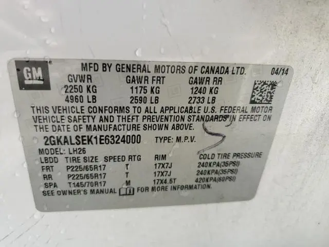 2014 GMC TERRAIN SLT  