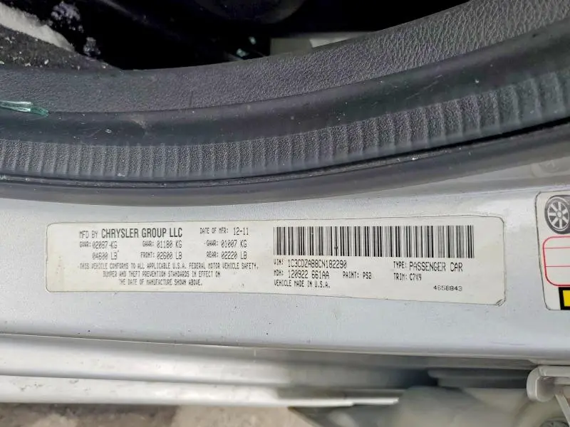 2012 DODGE AVENGER SE  