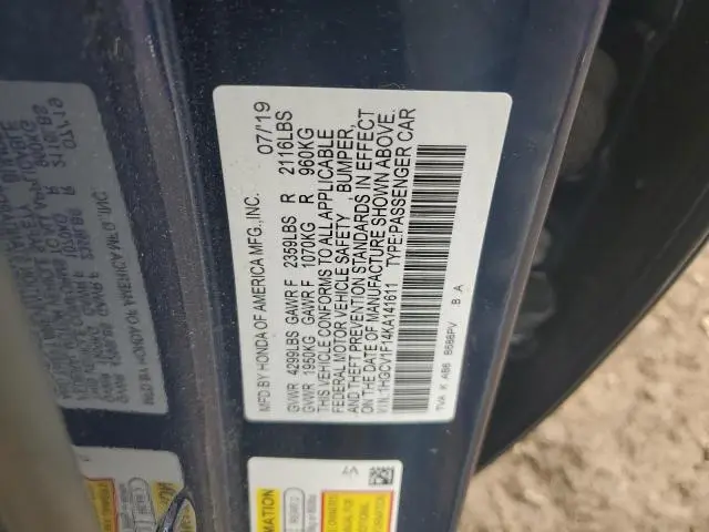2019 HONDA ACCORD LX  