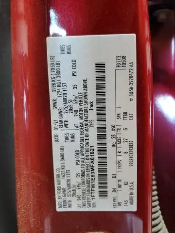 2021 FORD F150 SUPERCREW  