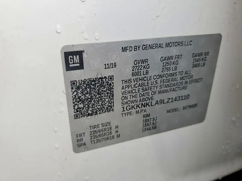 2020 GMC ACADIA SLE  