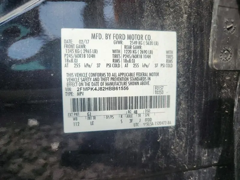 2017 FORD EDGE SEL  