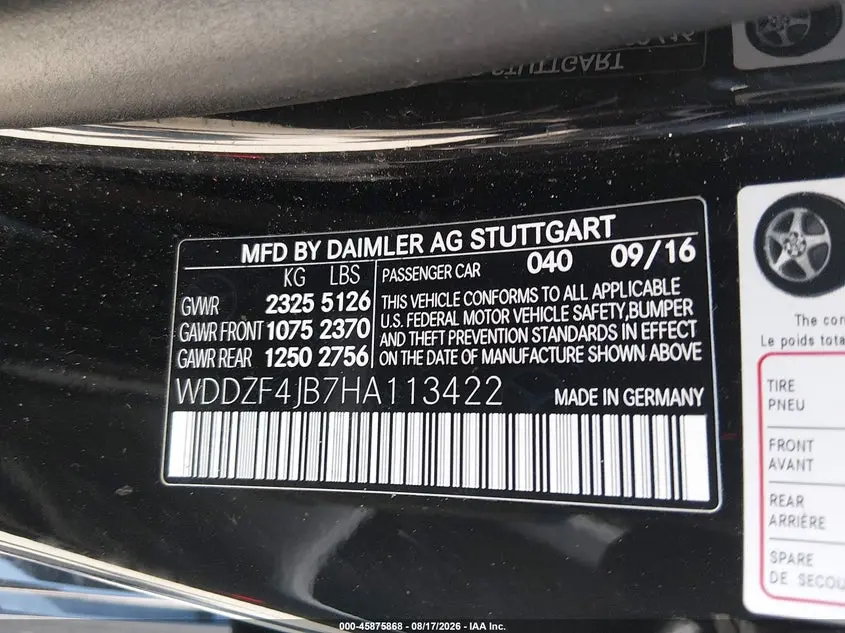 2017 MERCEDES-BENZ E 300  